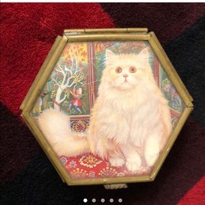 Antique Cat Jewelry box